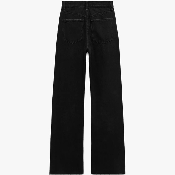 Zara high waist wide leg black jeans - Picture 2 of 3